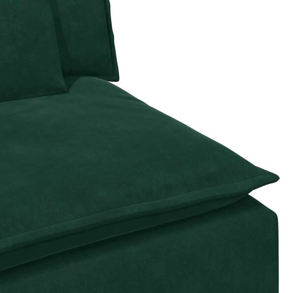 vidaXL Modulárna opierka na ruky s vankúšmi, tmavozelená, 100 cm – Obrázok 8