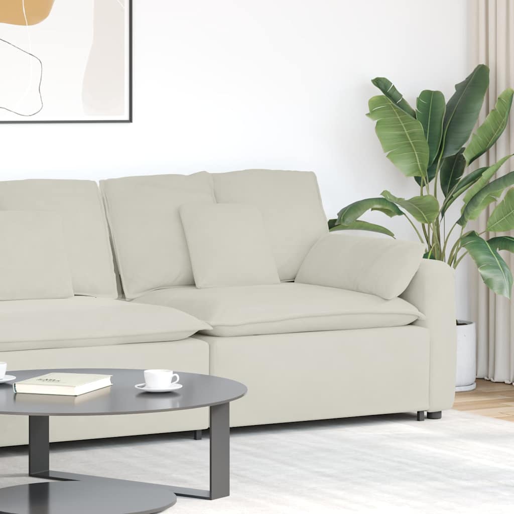 4104406_1.jpg vidaXL Modulová opierka na ruky s vankúšmi, krémová 100 cm – Obrázok 1
