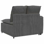 vidaXL Modulová opierka na ruky s vankúšmi, tmavosivá, 100 cm – Obrázok 5