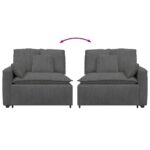 vidaXL Modulová opierka na ruky s vankúšmi, tmavosivá, 100 cm – Obrázok 6