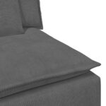 vidaXL Modulová opierka na ruky s vankúšmi, tmavosivá, 100 cm – Obrázok 8