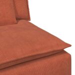vidaXL Modulová opierka na ruky s vankúšmi, červenooranžová, 100 cm – Obrázok 8