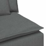 vidaXL Modulová stredová pohovka s vankúšmi, tmavosivá 100 cm – Obrázok 7