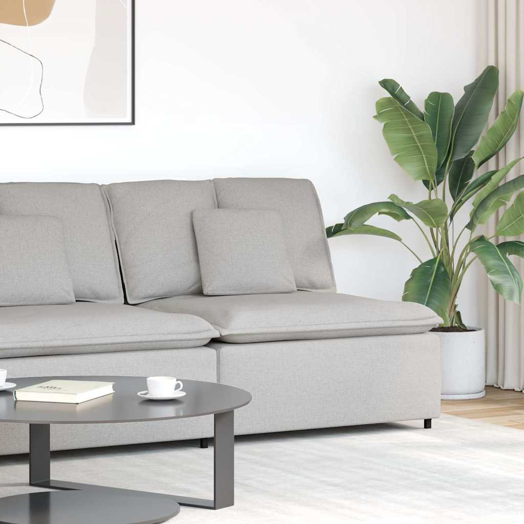 4104426_1.jpg vidaXL Modulová stredová pohovka s vankúšmi, oblačne sivá 100 cm – Obrázok 1