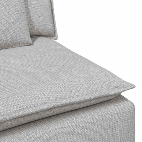 vidaXL Modulová stredová pohovka s vankúšmi, oblačne sivá 100 cm – Obrázok 6