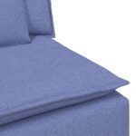 vidaXL Modulárna stredová pohovka s vankúšmi, džínsovo modrá 100 cm – Obrázok 6