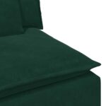 vidaXL Modulová stredová pohovka s vankúšmi, tmavozelená 100 cm – Obrázok 6