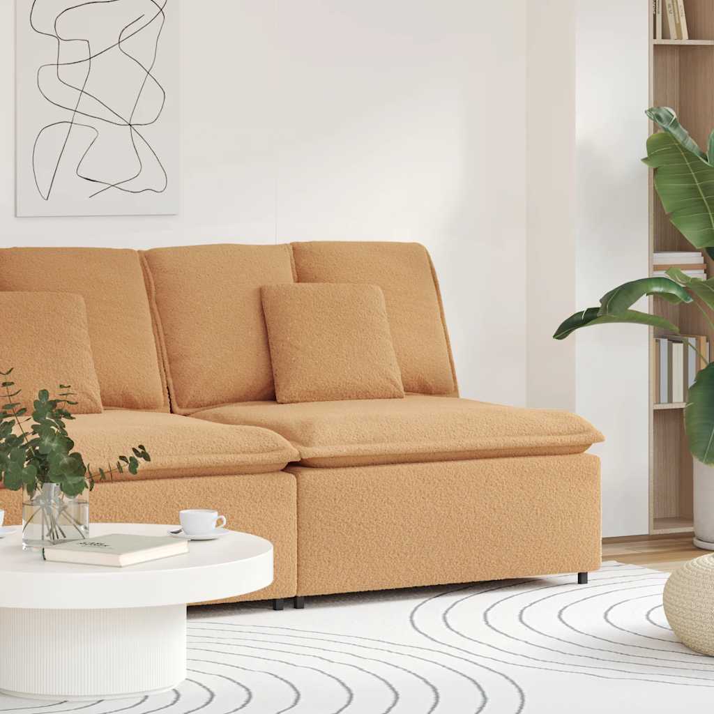 4104446_1.jpg vidaXL Modulová stredová pohovka s vankúšmi béžová 100 cm – Obrázok 1