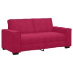 vidaXL 2-miestna pohovka, vínovo červená 180x78x84 cm, zamat – Obrázok 2