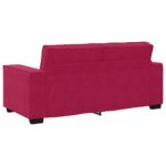 vidaXL 2-miestna pohovka, vínovo červená 180x78x84 cm, zamat – Obrázok 6