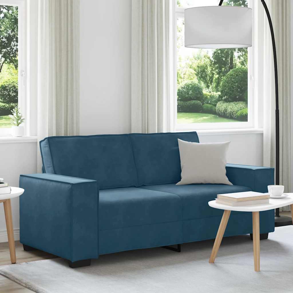 4105029_1.jpg vidaXL 2-miestna pohovka modrá 180x78x84 cm zamatová – Obrázok 1