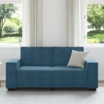 vidaXL 2-miestna pohovka modrá 180x78x84 cm zamatová – Obrázok 3