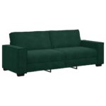vidaXL 3-miestna pohovka, tmavozelená 220x78x84 cm, zamat – Obrázok 2