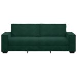 vidaXL 3-miestna pohovka, tmavozelená 220x78x84 cm, zamat – Obrázok 4