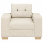 vidaXL Rozkladacia pohovka/kreslo, ľanové plátno 100x78x80 cm – Obrázok 4