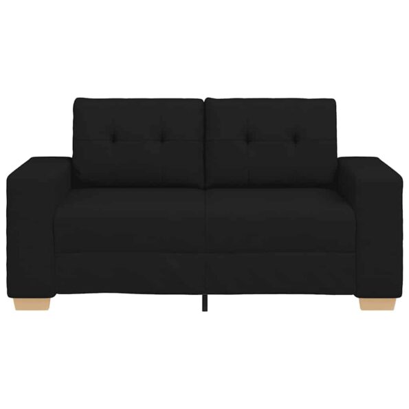 vidaXL Dvojpohovka, čierna 160x77x82 cm, látka – Obrázok 4