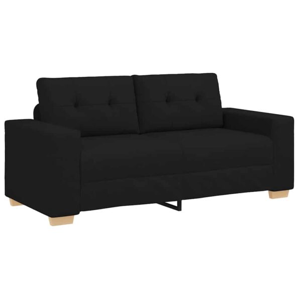 vidaXL Dvojpohovka, čierna 180x77x82 cm, látka – Obrázok 2