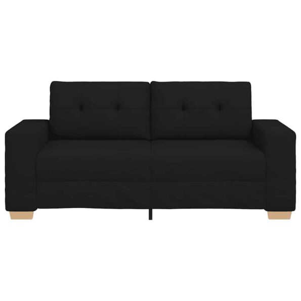 vidaXL Dvojpohovka, čierna 180x77x82 cm, látka – Obrázok 4