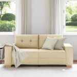 vidaXL Dvojpohovka krémová 180x77x82 cm látka – Obrázok 3