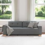 vidaXL 3-miestna pohovka, tmavosivá, 220x78x80 cm, látka – Obrázok 3