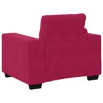 vidaXL Rozkladacia pohovka, vínovo červená 100x78x80 cm, zamat – Obrázok 6
