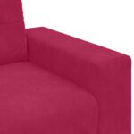 vidaXL Rozkladacia pohovka, vínovo červená 100x78x80 cm, zamat – Obrázok 7