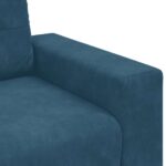 vidaXL Rozkladacia pohovka/kreslo modrá 100x78x80 cm zamatová – Obrázok 7