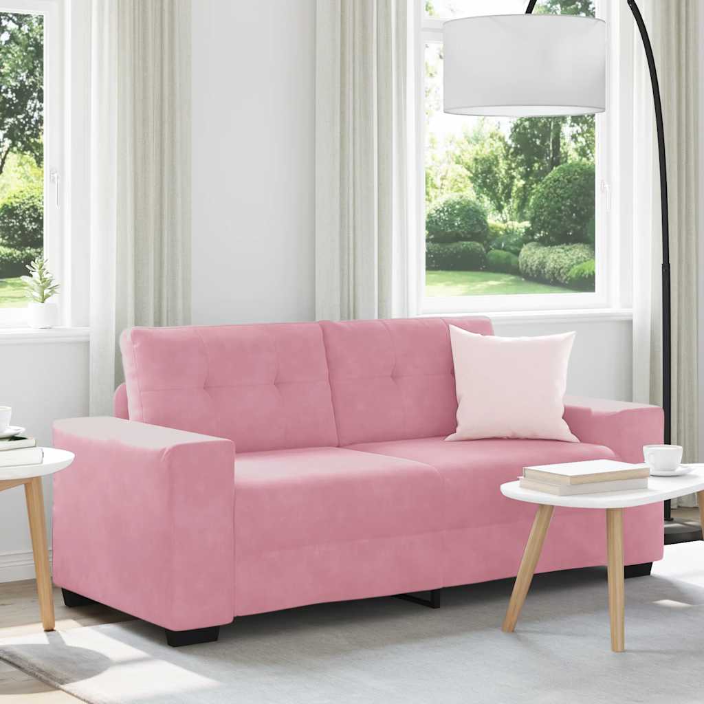 4105125_1.jpg vidaXL Dvojpohovka ružová 180x77x82 cm zamatová – Obrázok 1
