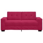 vidaXL Dvojpohovka, vínovo červená 180x77x82 cm, zamat – Obrázok 4