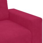 vidaXL Dvojpohovka, vínovo červená 180x77x82 cm, zamat – Obrázok 7