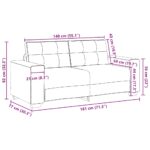 vidaXL Dvojpohovka, vínovo červená 180x77x82 cm, zamat – Obrázok 9