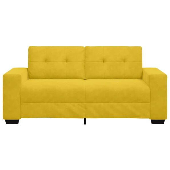 vidaXL Dvojpohovka žltá 180x77x82 cm zamatová – Obrázok 4