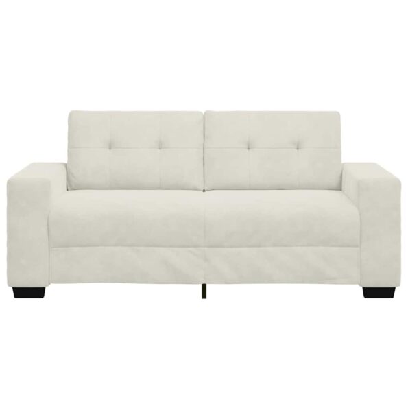 vidaXL Dvojpohovka krémová 180x77x82 cm zamatová – Obrázok 4