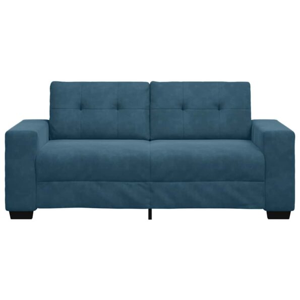 vidaXL Dvojpohovka modrá 180x77x82 cm zamatová – Obrázok 4