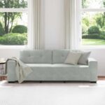 vidaXL 3-miestna pohovka, svetlosivá, 220x78x80 cm, zamat – Obrázok 3