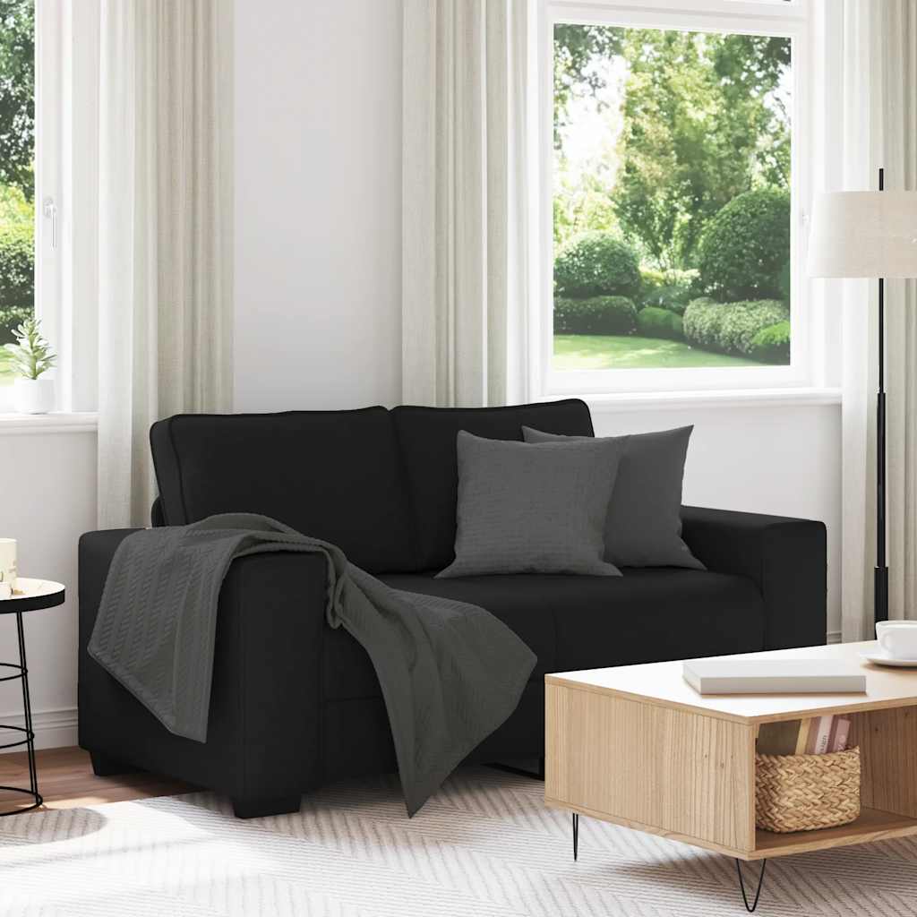 4105158_1.jpg vidaXL 2-miestna pohovka, čierna 160x77x82 cm, látka – Obrázok 1