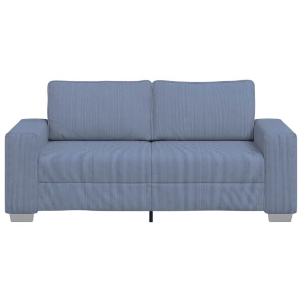 vidaXL Dvojpohovka modrá 180x77x82 cm, manšestrová látka – Obrázok 4