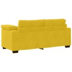 vidaXL Dvojpohovka žltá 180x77x82 cm zamatová – Obrázok 6