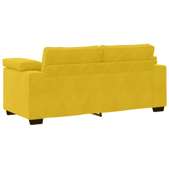 vidaXL Dvojpohovka žltá 180x77x82 cm zamatová – Obrázok 6