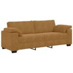 vidaXL 3-miestna pohovka hnedá 220x77x82 cm zamatová – Obrázok 2