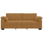 vidaXL 3-miestna pohovka hnedá 220x77x82 cm zamatová – Obrázok 4