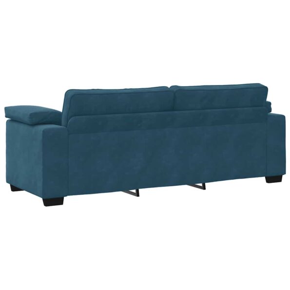 vidaXL 3-miestna pohovka modrá 220x77x82 cm zamatová – Obrázok 6
