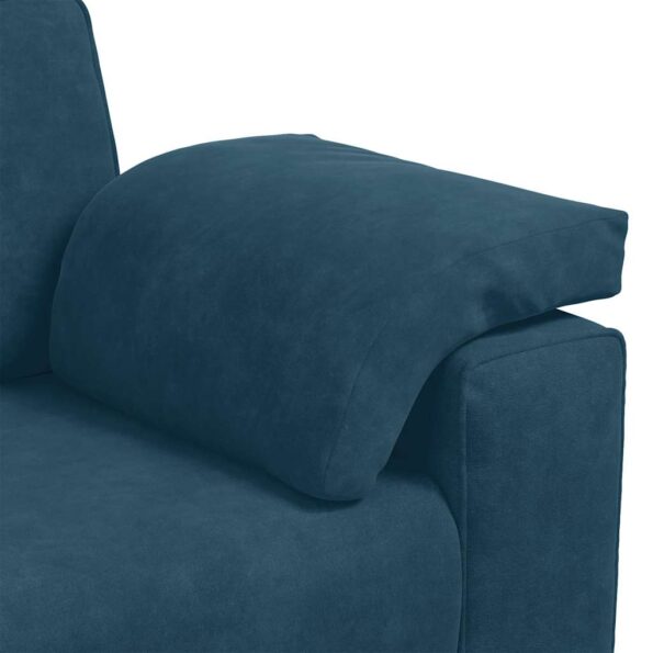 vidaXL 3-miestna pohovka modrá 220x77x82 cm zamatová – Obrázok 7