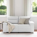 vidaXL Dvojmiestna pohovka biela 160x81x84 cm umelá koža – Obrázok 3