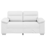 vidaXL Dvojmiestna pohovka biela 160x81x84 cm umelá koža – Obrázok 4