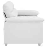 vidaXL Dvojmiestna pohovka biela 160x81x84 cm umelá koža – Obrázok 5