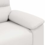 vidaXL Dvojmiestna pohovka biela 160x81x84 cm umelá koža – Obrázok 7