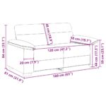 vidaXL Dvojmiestna pohovka biela 160x81x84 cm umelá koža – Obrázok 9