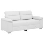 vidaXL Dvojmiestna pohovka biela 180x81x84 cm umelá koža – Obrázok 2
