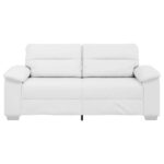 vidaXL Dvojmiestna pohovka biela 180x81x84 cm umelá koža – Obrázok 4